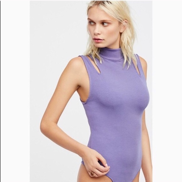 Free People Tops - Intimately FP Mock Neck Shoulder Cutout Bodysuit